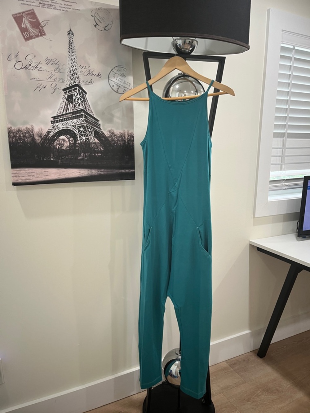 Iara teal Sleeveless Jumpsuit with Pockets - Brand